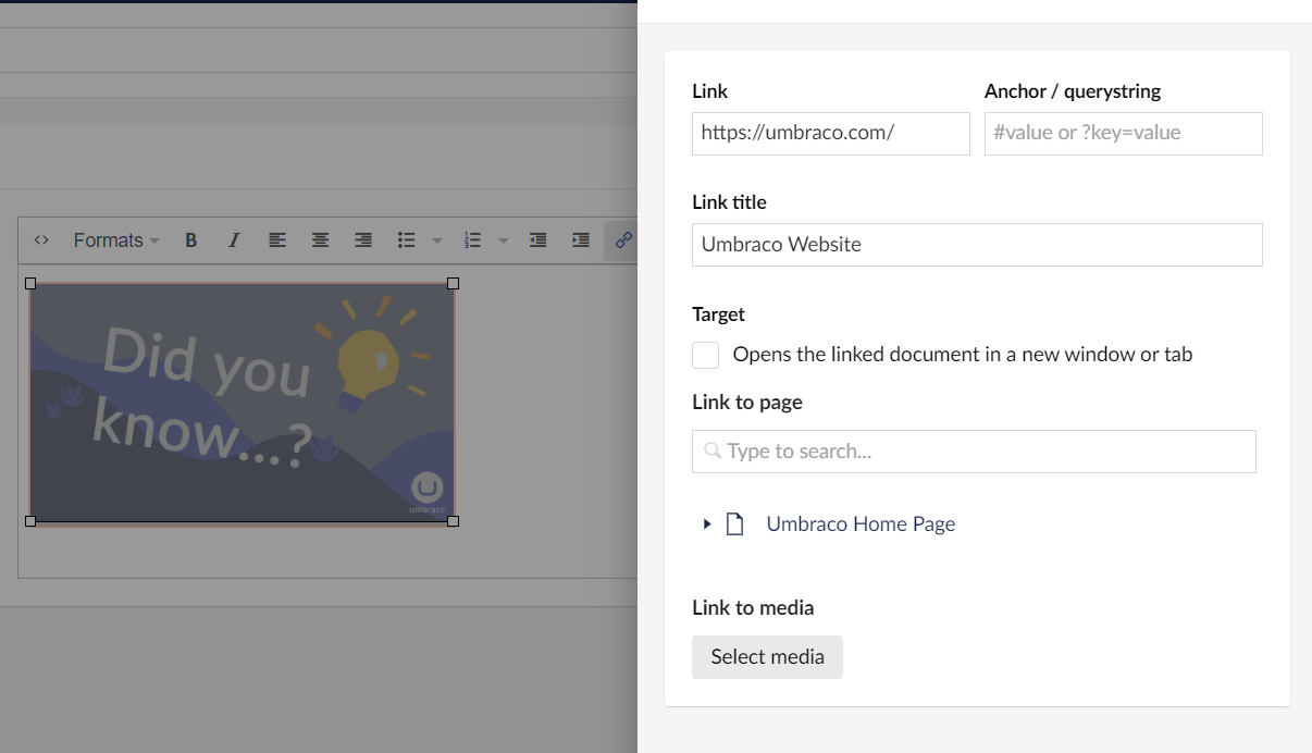 Create a Link from an Image